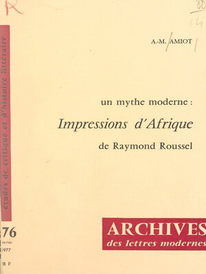 cover image of Un mythe moderne